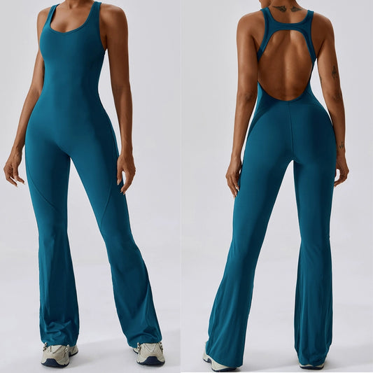 Fashion Quick-Drying One-Piece Skinny Yoga Clothes Dance Sports Fitness Clothes Hip-Lift and Belly Shaping Micro-Pull Jumpsuit Yoga Clothes